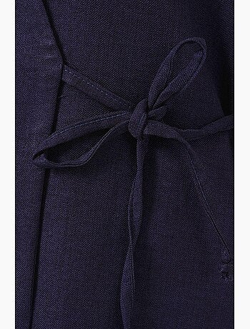 Conjunto de pantalón kimono con cuello en v extragrande y cierre de lazo bdart