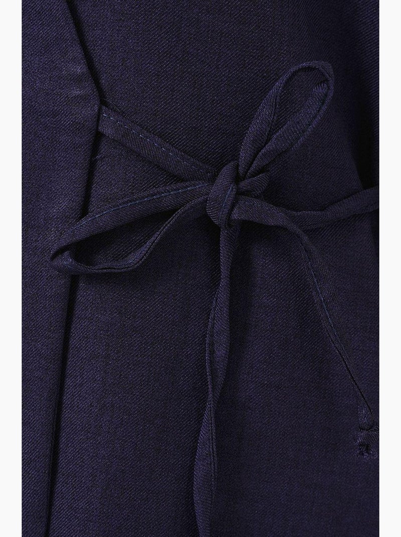 Conjunto de pantalón kimono con cuello en v extragrande y cierre de lazo bdart Azul marino - Kiabi