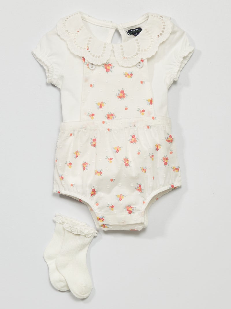 Conjunto de pelele - 2 piezas BLANCO - Kiabi