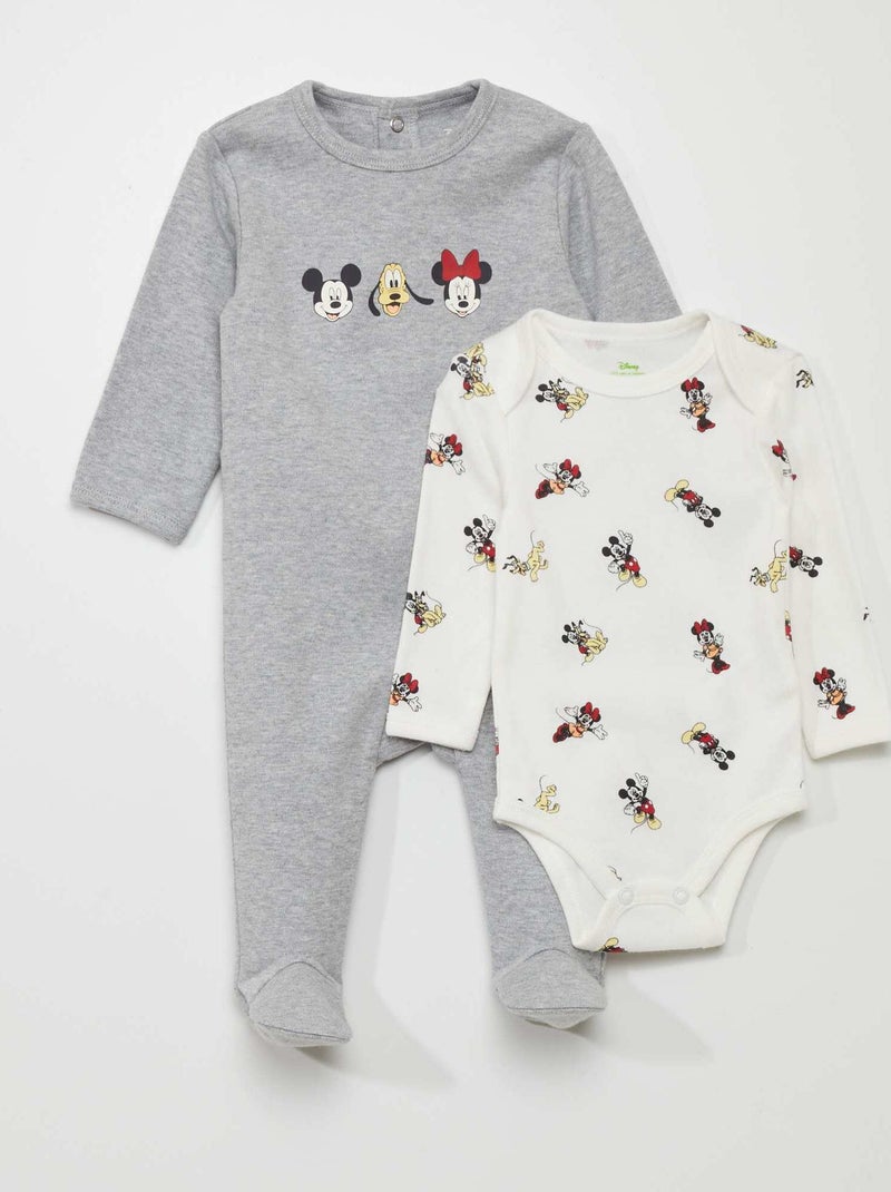 Conjunto de pelele + body 'Disney' - 2 piezas mickey - Kiabi