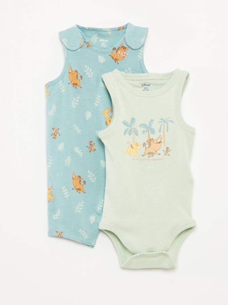 Conjunto de pelele + body 'Disney' - 2 piezas VERDE - Kiabi