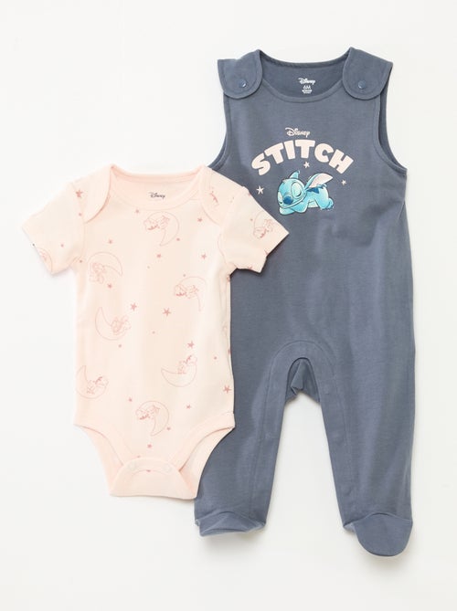 Conjunto de pelele + body 'Stitch' 'Disney' - 2 piezas - Kiabi