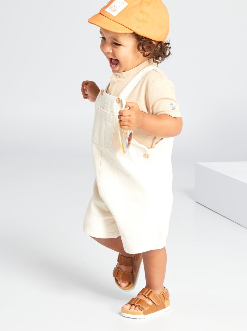 Conjunto de peto + camiseta  - 2 piezas BEIGE - Kiabi