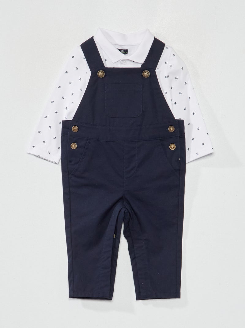 Conjunto de peto + polo BLANCO - Kiabi