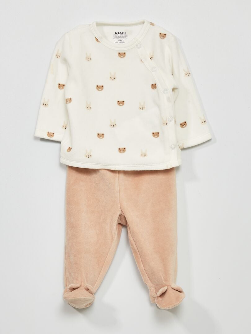 Conjunto de pijama - 2 piezas BLANCO - Kiabi