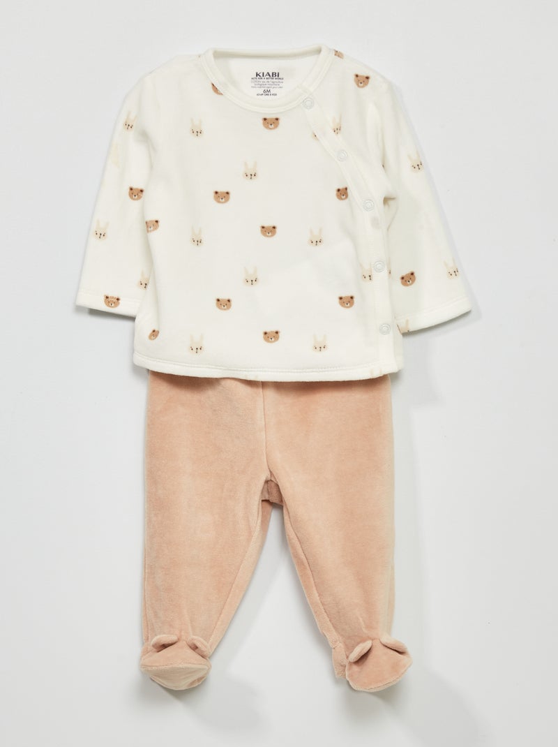 Conjunto de pijama - 2 piezas BLANCO - Kiabi