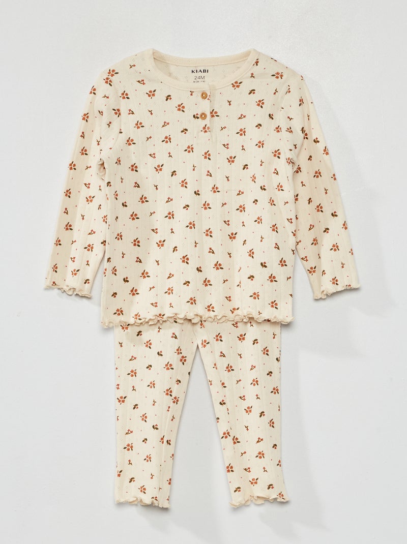 Conjunto de pijama - 2 piezas BLANCO - Kiabi