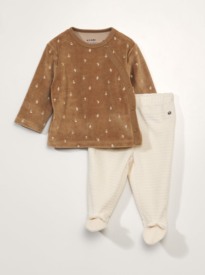Conjunto de pijama - 2 piezas MARRON - Kiabi