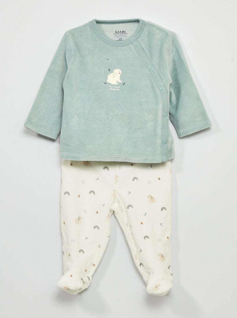 Conjunto de pijama - Unisex  -  2 piezas AZUL - Kiabi