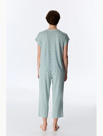 Conjunto de pijama alia capri trousers floral de manga corta penti