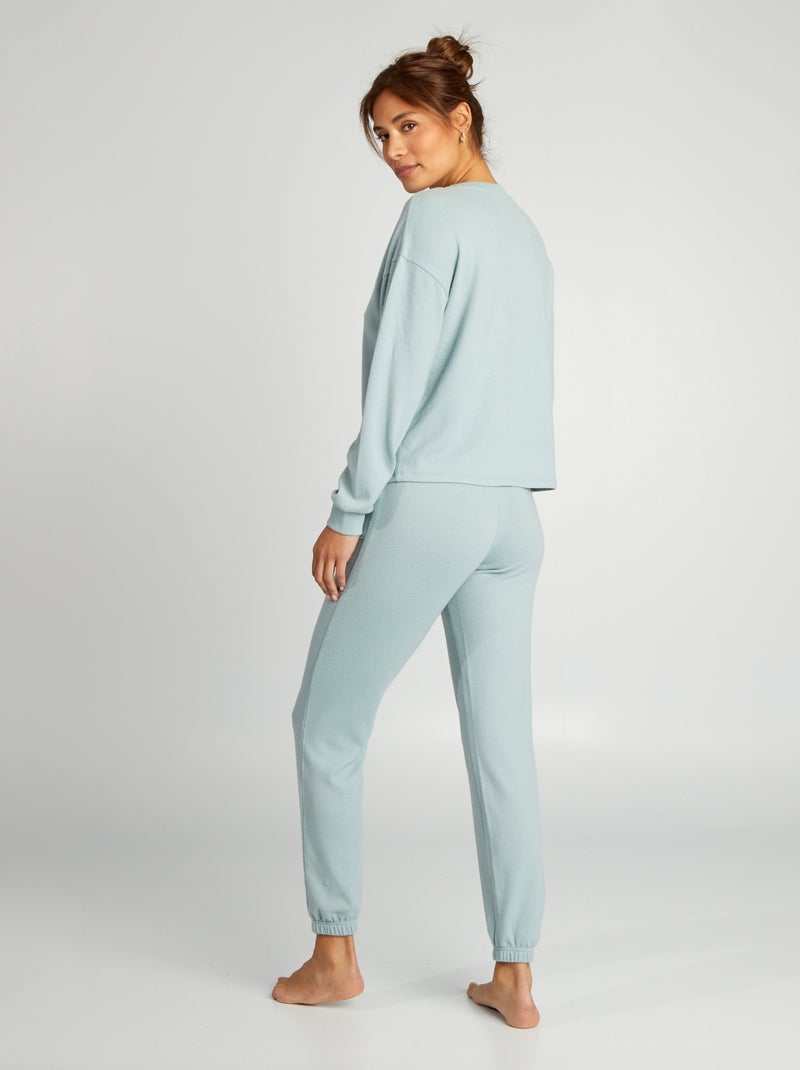 Conjunto de pijama camiseta + pantalón - 2 piezas AZUL - Kiabi