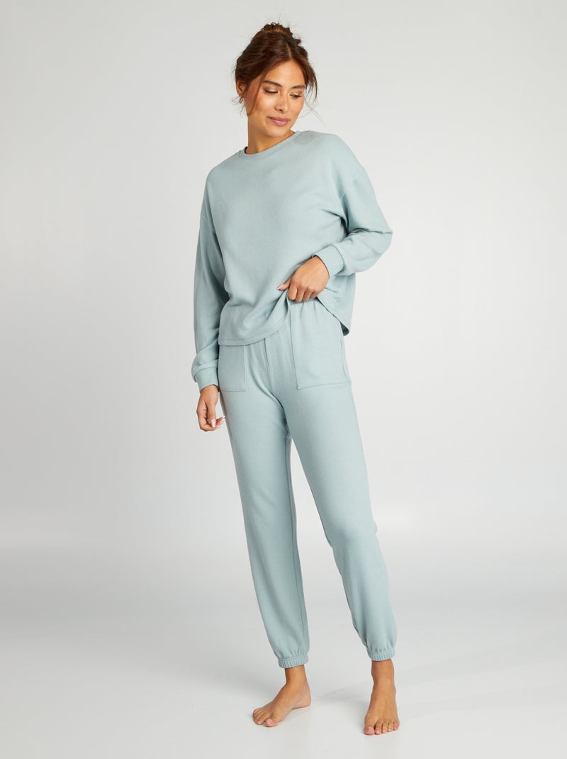 Conjunto de pijama camiseta + pantalón - 2 piezas AZUL - Kiabi