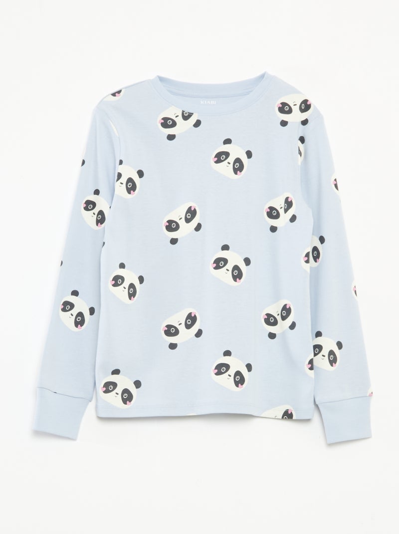 Conjunto de pijama camiseta + pantalón -  2 piezas Azul - Kiabi