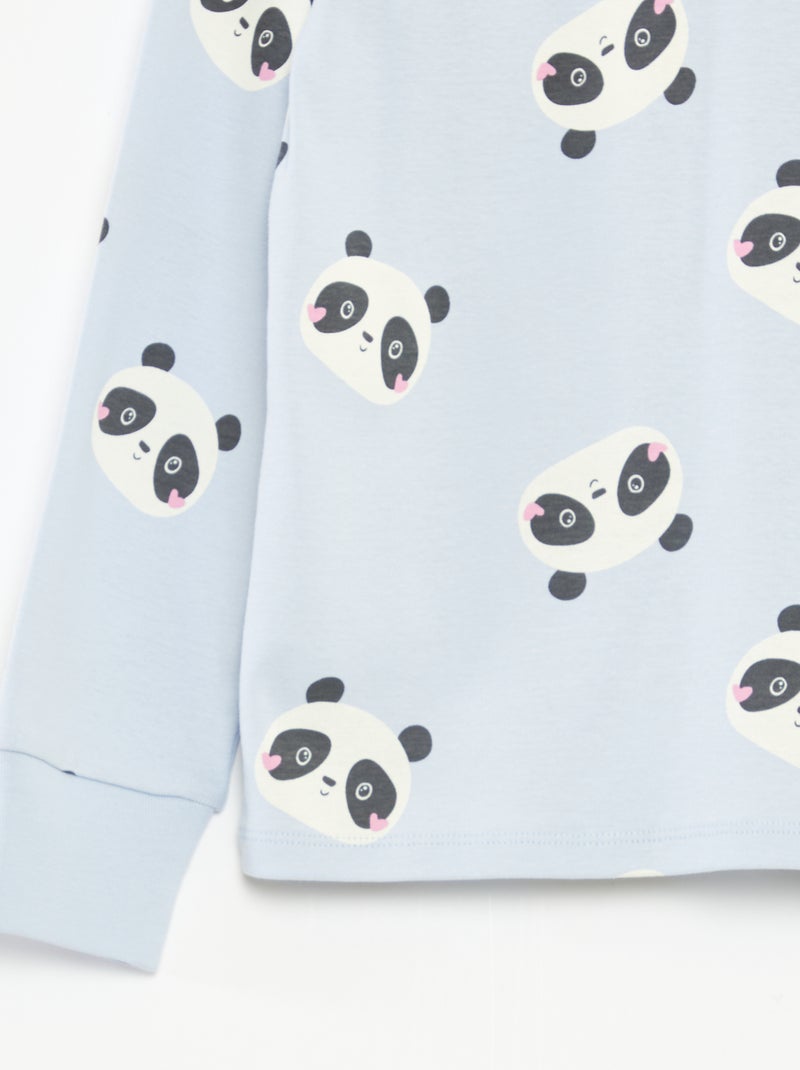 Conjunto de pijama camiseta + pantalón -  2 piezas Azul - Kiabi