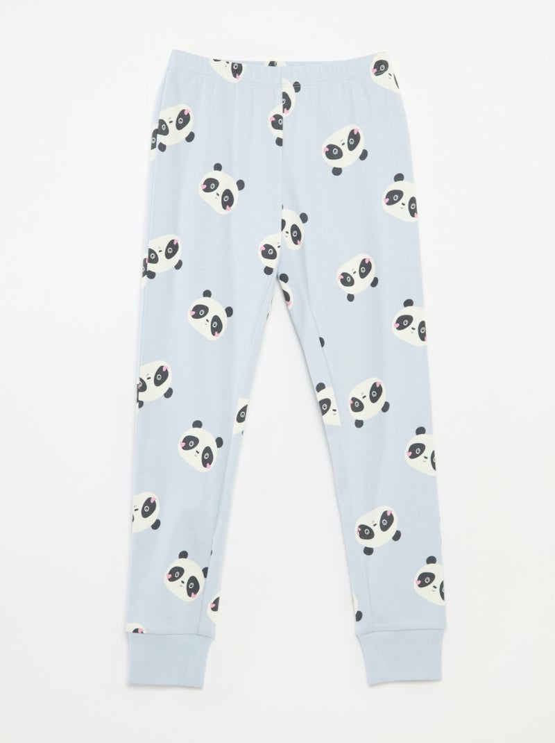 Conjunto de pijama camiseta + pantalón -  2 piezas Azul - Kiabi