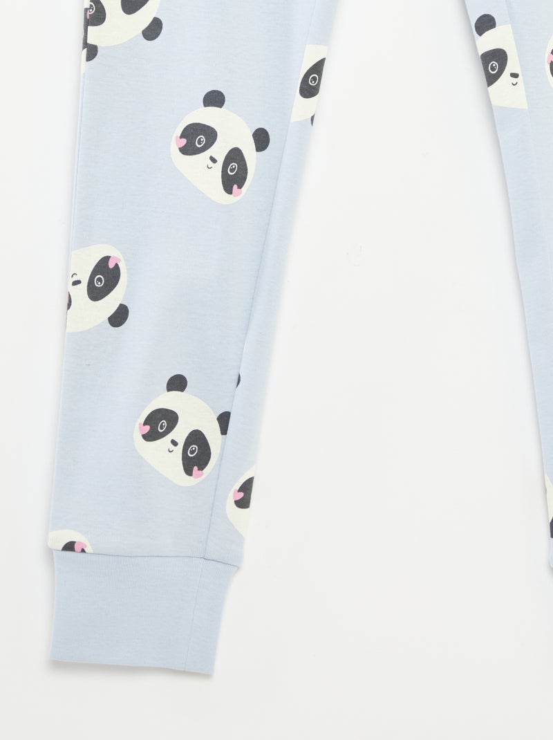 Conjunto de pijama camiseta + pantalón -  2 piezas Azul - Kiabi