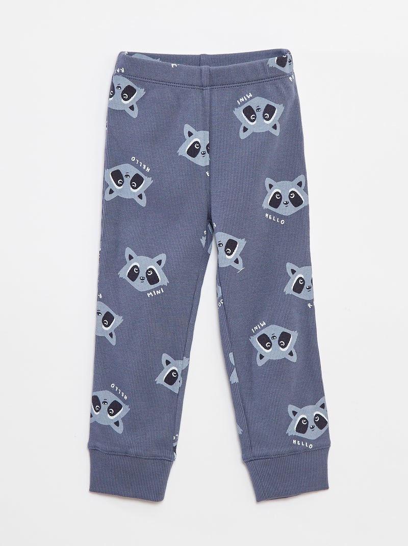 Conjunto de pijama camiseta + pantalón - 2 piezas Azul - Kiabi