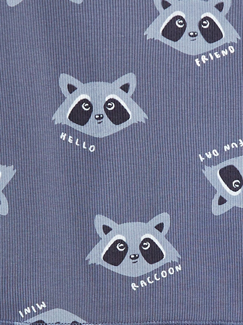 Conjunto de pijama camiseta + pantalón - 2 piezas Azul - Kiabi