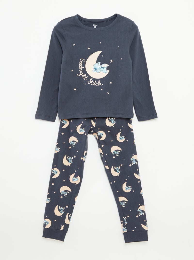 Conjunto de pijama camiseta + pantalón - 2 piezas Azul - Kiabi
