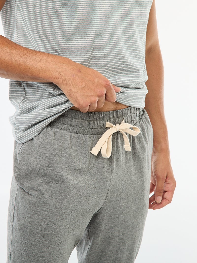 Conjunto de pijama camiseta + pantalón - 2 piezas Gris - Kiabi