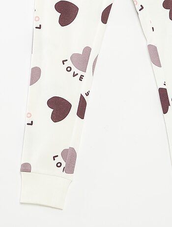 Conjunto de pijama camiseta + pantalón - 2 piezas