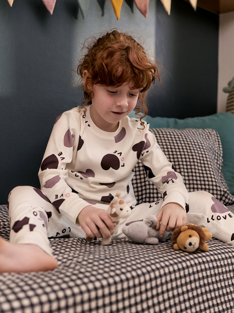 Conjunto de pijama camiseta + pantalón -  2 piezas Purpura - Kiabi