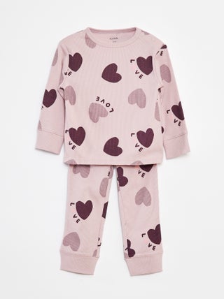 Conjunto de pijama camiseta + pantalón - 2 piezas