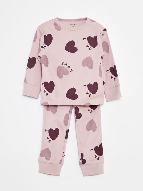 Conjunto de pijama camiseta + pantalón - 2 piezas - Kiabi
