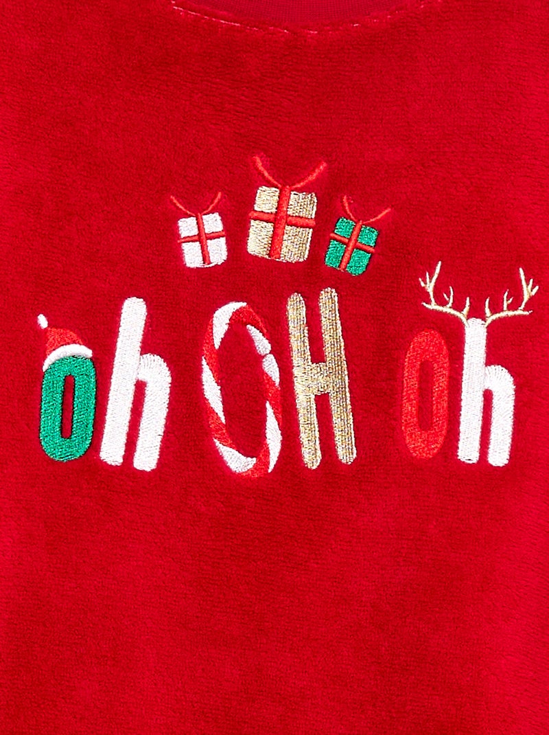 Conjunto de pijama camiseta + pantalón - 2 piezas Rojo - Kiabi