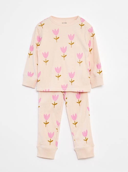 Conjunto de pijama camiseta + pantalón - 2 piezas - Kiabi