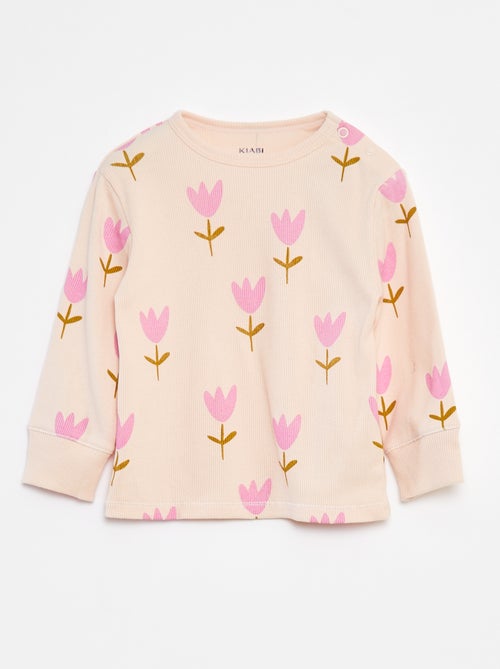 Conjunto de pijama camiseta + pantalón - 2 piezas - Kiabi