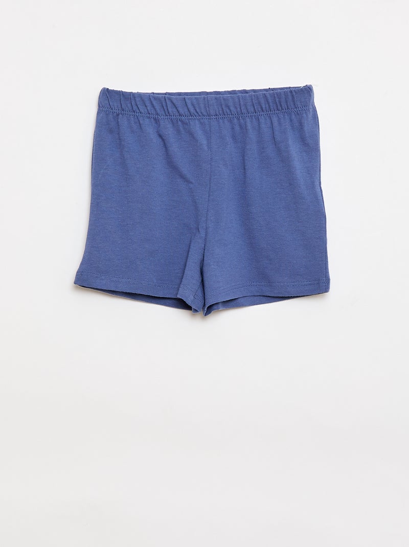 Conjunto de pijama camiseta + pantalón corto - 2 piezas Amarillo - Kiabi