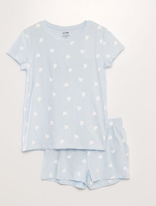 Conjunto de pijama: Camiseta + pantalón corto  - 2 piezas - Kiabi
