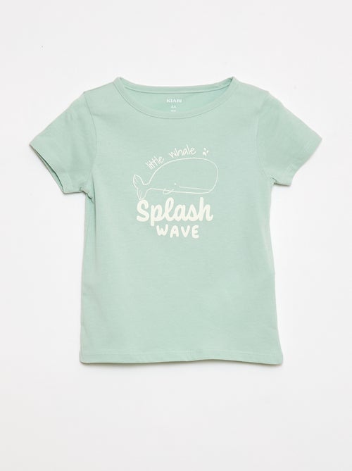 Conjunto de pijama camiseta + pantalón corto - 2 piezas - Kiabi