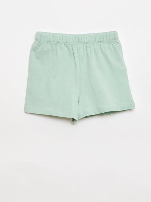 Conjunto de pijama camiseta + pantalón corto - 2 piezas - Kiabi