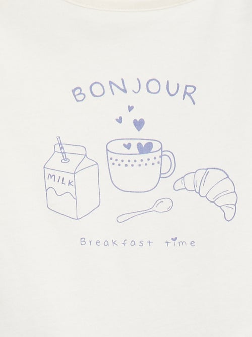 Conjunto de pijama camiseta + pantalón corto - 2 piezas - Kiabi