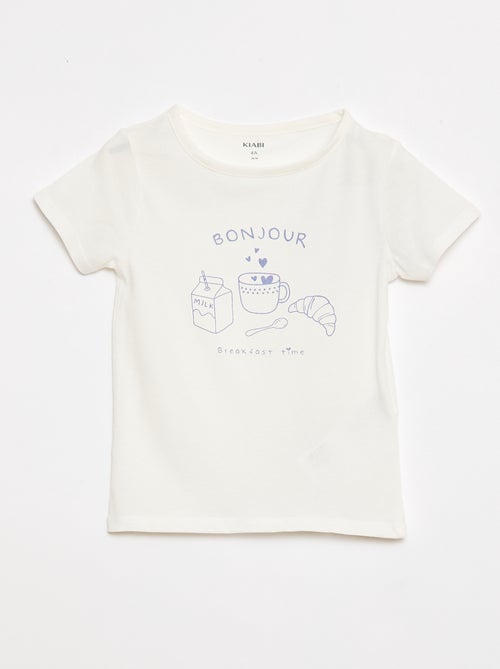 Conjunto de pijama camiseta + pantalón corto - 2 piezas - Kiabi