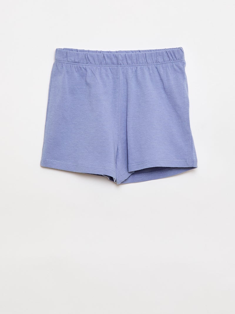 Conjunto de pijama camiseta + pantalón corto - 2 piezas Blanco - Kiabi