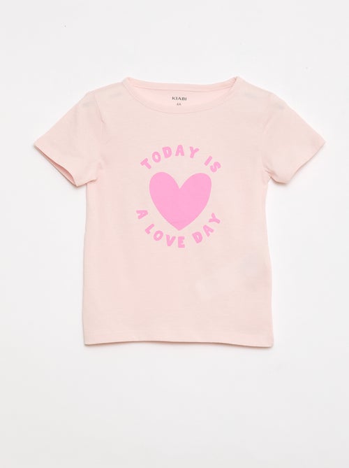 Conjunto de pijama camiseta + pantalón corto - 2 piezas - Kiabi