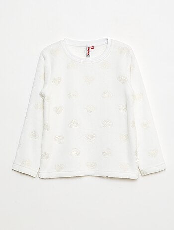 Conjunto de pijama camiseta + pantalón corto de polar - 2 piezas