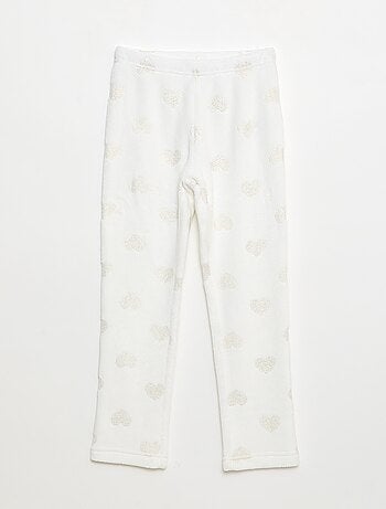 Conjunto de pijama camiseta + pantalón corto de polar - 2 piezas