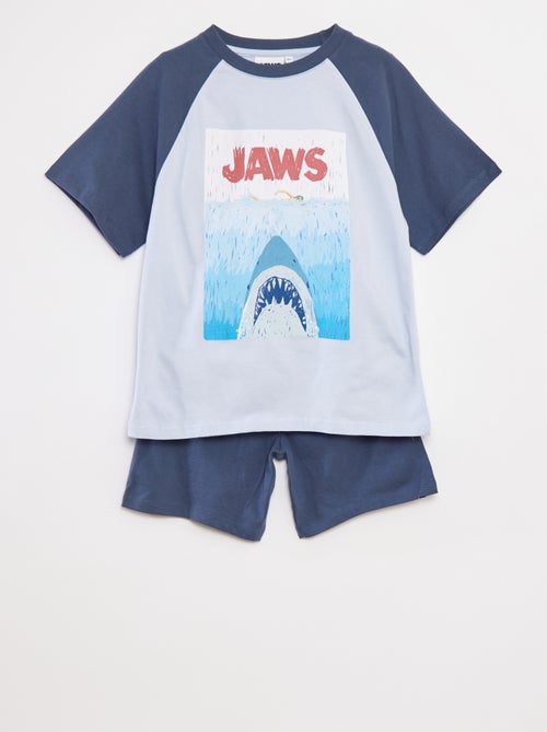 Conjunto de pijama camiseta + Pantalón corto 'Jaws' - 2 piezas - Kiabi