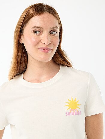 Conjunto de pijama camiseta + pantalón corto ligero con estampado de rayas