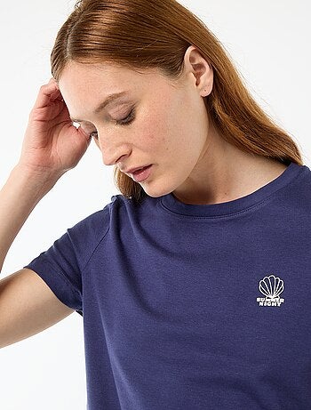 Conjunto de pijama camiseta + pantalón corto ligero con estampado de rayas