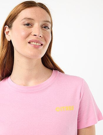 Conjunto de pijama camiseta + pantalón corto ligero con estampado de rayas