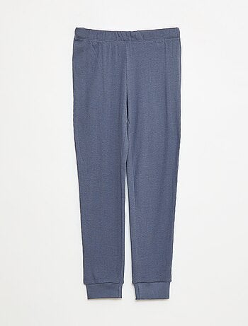 Conjunto de pijama camiseta + pantalón de canalé - 2 piezas