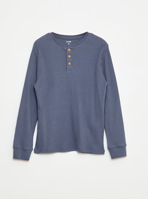 Conjunto de pijama camiseta + pantalón de canalé - 2 piezas - Kiabi