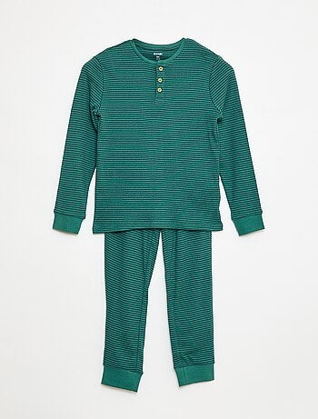 Conjunto de pijama camiseta + pantalón de canalé - 2 piezas