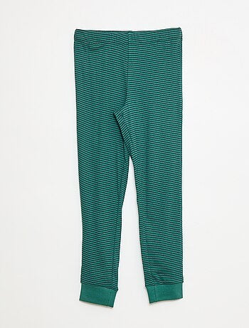 Conjunto de pijama camiseta + pantalón de canalé - 2 piezas