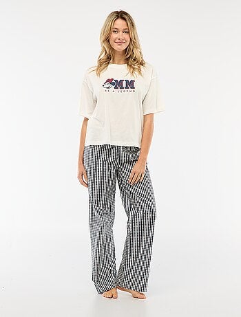 Conjunto de pijama camiseta + pantalón de popelina 'Angel' - 2 piezas